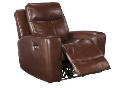 MOMENTUM MAHOGANY LEATHER 2P POWER RECLINER WITH ADJUSTABLE HEADREST,ASHLEY FURNITURE INC.