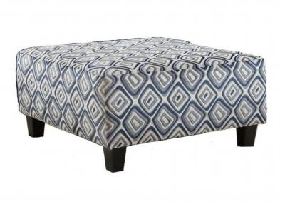 Image for BRODIE GROOVY NAVY COCKTAIL OTTOMAN