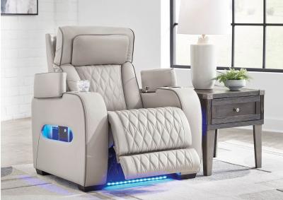 BOYINGTON GRAY P3 POWER RECLINER WITH MASSAGE, HEAT, AND LED LIGHTING,ASHLEY FURNITURE INC.