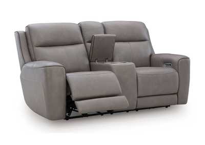 ZELDA COIN LEATHER 2P POWER CONSOLE LOVESEAT,ASHLEY FURNITURE INC.