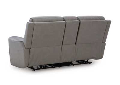 ZELDA COIN LEATHER 2P POWER CONSOLE LOVESEAT,ASHLEY FURNITURE INC.