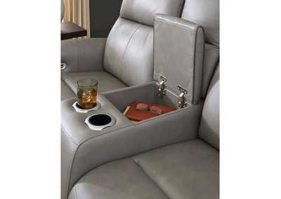 ZELDA COIN LEATHER 2P POWER CONSOLE LOVESEAT,ASHLEY FURNITURE INC.
