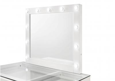 MORGAN WHITE VANITH WITH LED MIRROR,CROWN MARK INT.