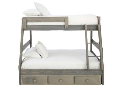 Sawyer Driftwood Twin Over Full Bunkbed, Bunkies For Bunk Beds