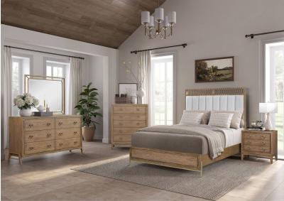 ELURE QUEEN UPHOLSTERED BED,BERNARDS, INC.