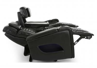 CALLIX BLACKBERRY LEATHER P2 POWER SOFA WITH CHARGING TABLE AND LIGHTS,CHEERS