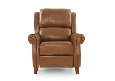 BRADENTON BUCKSKIN LEATHER PUSH BACK RECLINER,CHEERS
