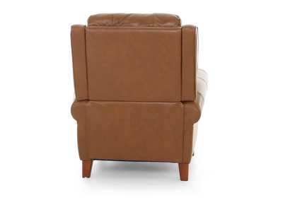 BRADENTON BUCKSKIN LEATHER PUSH BACK RECLINER,CHEERS