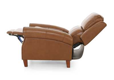 BRADENTON BUCKSKIN LEATHER PUSH BACK RECLINER,CHEERS