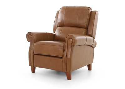 BRADENTON BUCKSKIN LEATHER PUSH BACK RECLINER,CHEERS