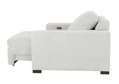 LACHLAN NICKEL POWER RECLINER WITH SLIDING CHAISE,CHEERS