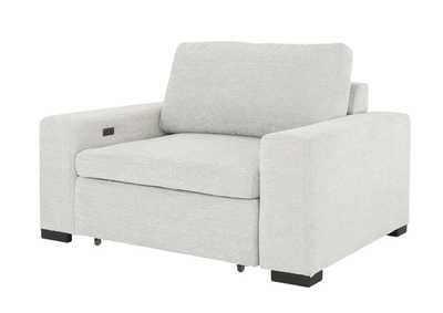 LACHLAN NICKEL POWER RECLINER WITH SLIDING CHAISE,CHEERS