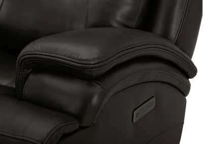 BROCKTON CHARCOAL 3P POWER CONSOLE LOVESEAT WITH POWER HEADREST AND LUMBAR,KUKA