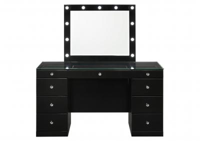 Image for AVERY BLACK VANITY WITH LED MIRROR