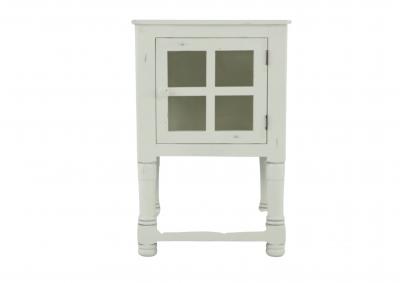AUGUSTA SANDED WHITE ACCENT TABLE