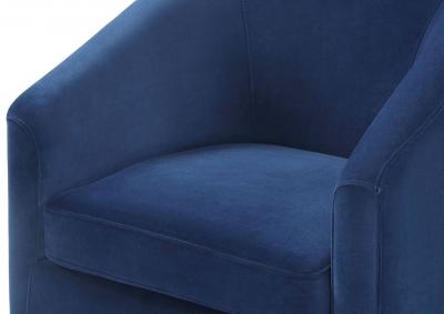 ARLO INDIGO SWIVEL ACCENT CHAIR,STEVE SILVER COMPANY