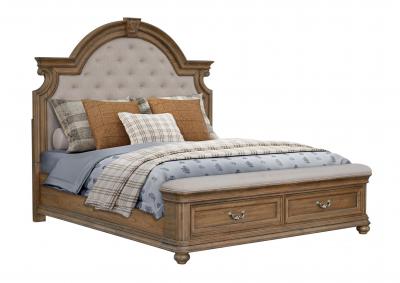 MALLORY LIGHT OAK KING BED,AVALON FURNITURE