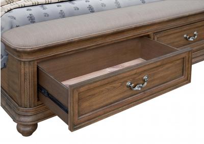 MALLORY LIGHT OAK KING BED,AVALON FURNITURE