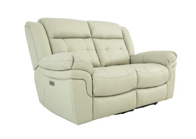 NEWBURY DOVE LEATHER 1P POWER LOVESEAT,CHEERS