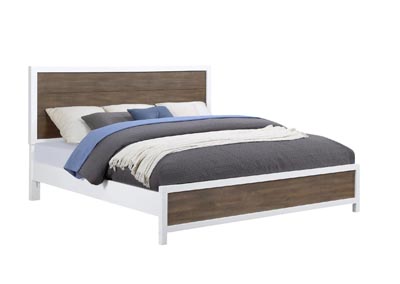Image for DAUGHTREY WHITE KING PANEL BED