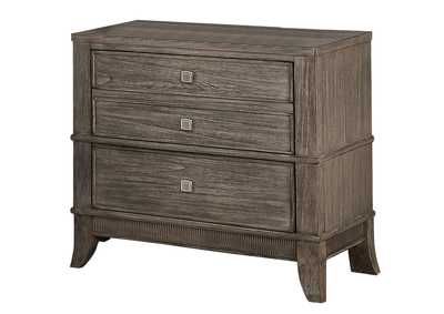 MINDI BRUSHED GRAY NIGHTSTAND