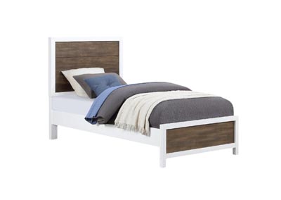 Image for DAUGHTREY WHITE TWIN PANEL BED