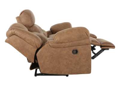 HAYGEN ALMOND RECLINING SOFA,HOMESTRETCH