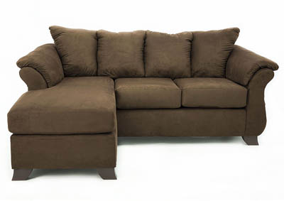 HANNAH CHOCOLATE SOFA WITH CHAISE,AFFORDABLE FURNITURE