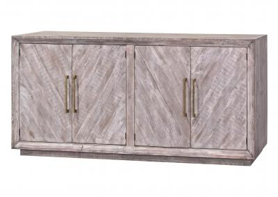 ASHBURY 4 DOOR FOSSIL GRAY CONSOLE,ARDENT HOME