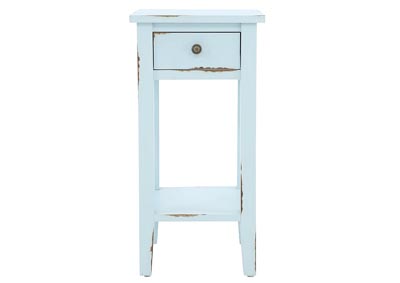 light blue accent table