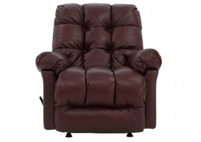 BROSMER BURGUNDY LEATHER RECLINER,BEST CHAIRS INC