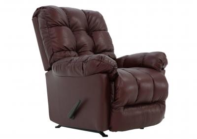 BROSMER BURGUNDY LEATHER RECLINER,BEST CHAIRS INC