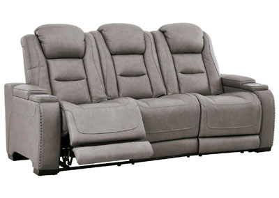 MAN-DEN GRAY 3P POWER SOFA,ASHLEY FURNITURE INC.