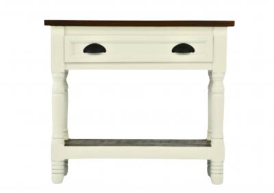 Image for LENORA WHITE/TOBACCO ACCENT TABLE