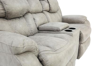 CASON MUSHROOM RECLINING LOVESEAT WITH CONSOLE,HOMESTRETCH