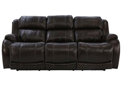 Image for WESLEY WALNUT LEATHER POWER RECLINING SOFA