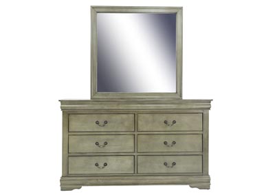 Image for LOUIS PHILIP GREY DRESSER AND MIRROR