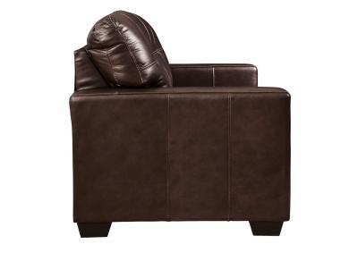 SANTORINE DARK BROWN LEATHER LOVESEAT,ASHLEY FURNITURE INC.