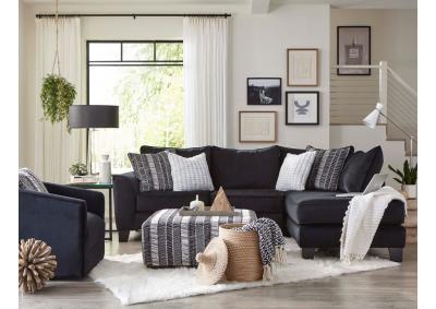 Image for Groovy Black LAF Sofa Sectional