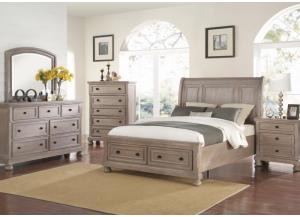 Image for Allegra Queen Sleigh Storage bed With Dresser, Mirror, Chest and 1 Nightstand