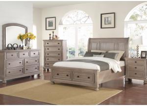 Image for Allegra Queen Sleigh Storage bed With Dresser and Mirror