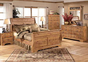 Image for Rustic Queen Sleigh Bed