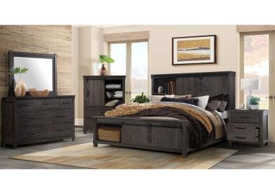 Image for Scott King Storage Bed, Dresser, Mirror, Chest and 1 Nightstand 
