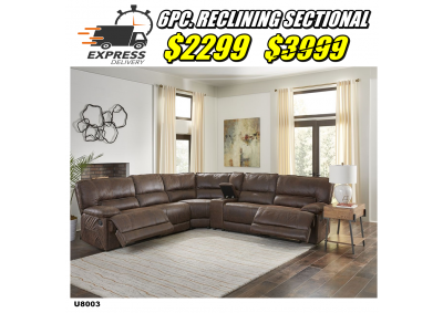 Image for 6PC. RECLINING SECTIONAL