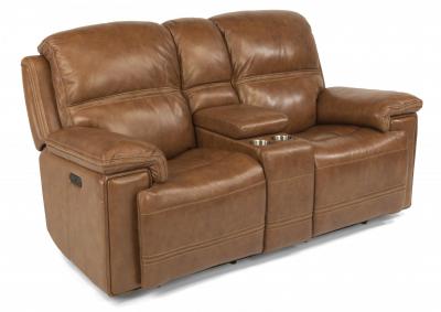 Image for Flexsteel Fenwick Power Headrest & Reclining Console Loveseat 1659-64PH 204-72
