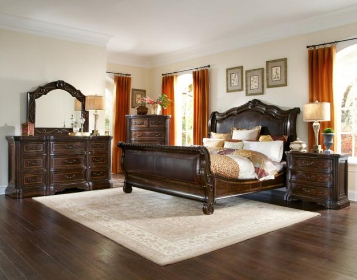 Valencia King Bed Dresser Mirror And Nightstand Set Kirk Imports