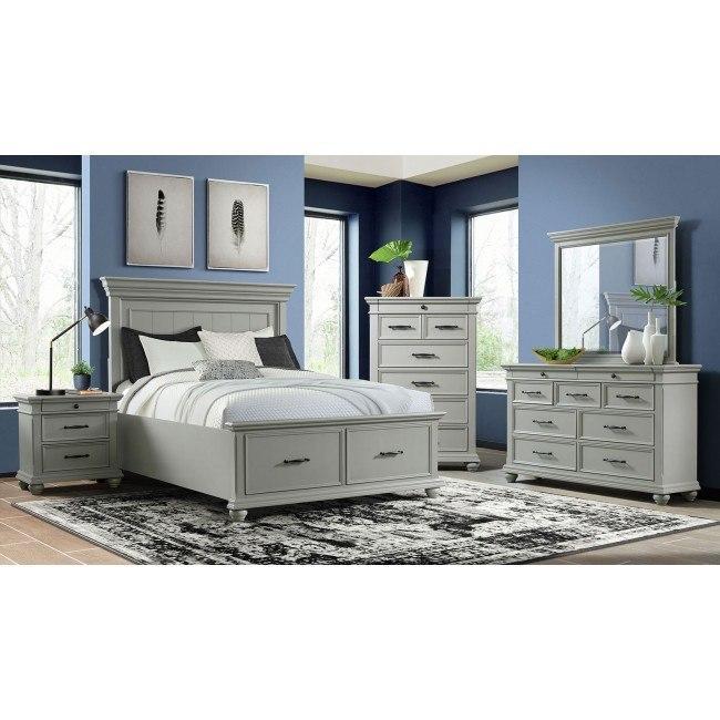 Slater Storage Bedroom Set (Grey),Elements