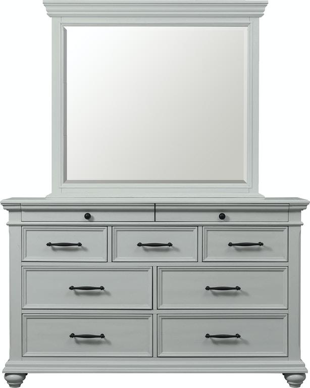 Slater Grey Dresser & Mirror Set,Elements