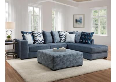 Image for 0342 Two Piece Sectional Tussah Blue
