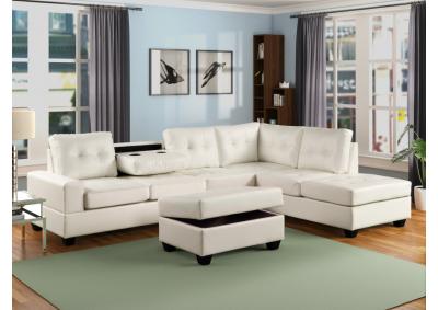 Image for 10Heights Sectional + Storage Ottoman Set